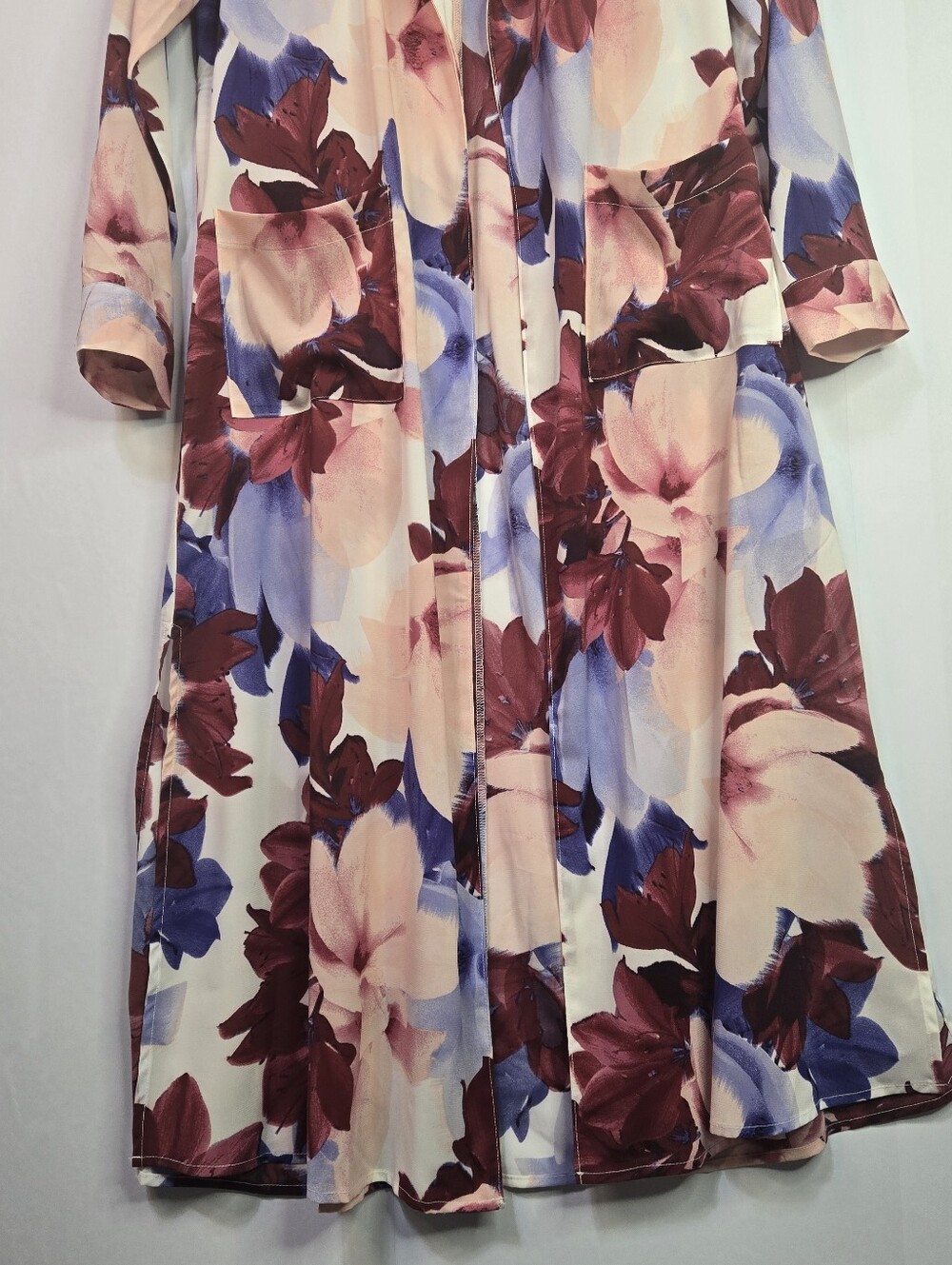 G.I.L.I. Size XXS (Fits XS) Petite open front feminine floral kimono/duster NWT - Picture 6 of 14